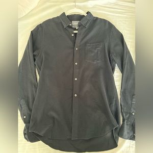 BONOBOS Oxford Shirt Tailored Slim Fit in Darkest Charcoal (Medium)